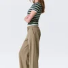 Low Rise Suiting Trousers – Pinstriped Mole