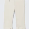 Low Rise Tailored Capri Trousers – Off-White Low Rise Tailored Capri Trousers – Off-White
