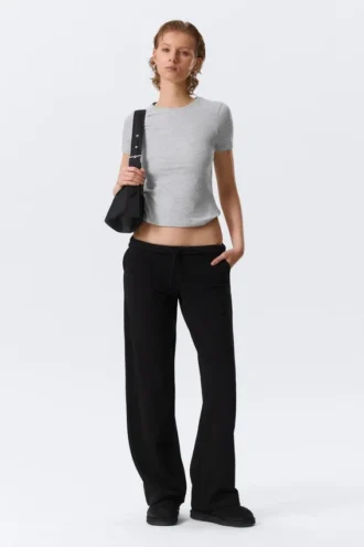 Low Rise Terry Sweatpants – Black Low Rise Terry Sweatpants – Black