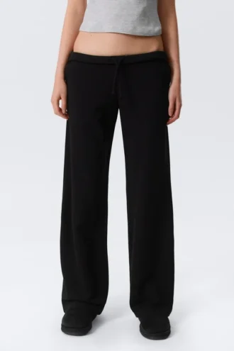 Low Rise Terry Sweatpants – Black Low Rise Terry Sweatpants – Black