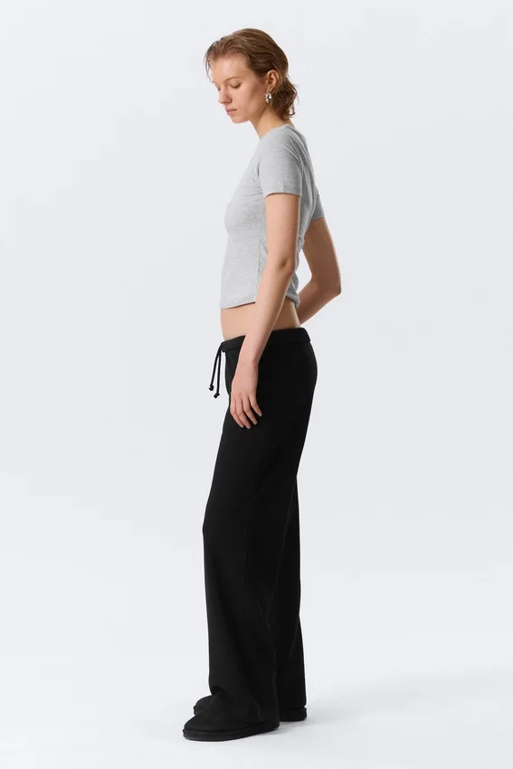 Low Rise Terry Sweatpants – Black Low Rise Terry Sweatpants – Black