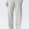Low Rise Terry Sweatpants – Grey Melange Low Rise Terry Sweatpants – Grey Melange