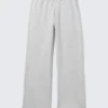 Low Rise Terry Sweatpants – Grey Melange Low Rise Terry Sweatpants – Grey Melange