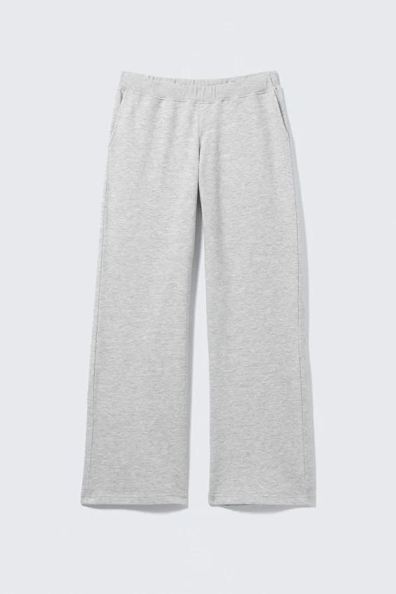 Low Rise Terry Sweatpants – Grey Melange Low Rise Terry Sweatpants – Grey Melange