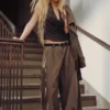 Low Rise Wide Leg Pleated Trousers – Dusty Mole Low Rise Wide Leg Pleated Trousers – Dusty Mole