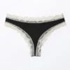 Low-Waist Lace Hipster Briefs – Black & Off-White Low-Waist Lace Hipster Briefs – Black & Off-White