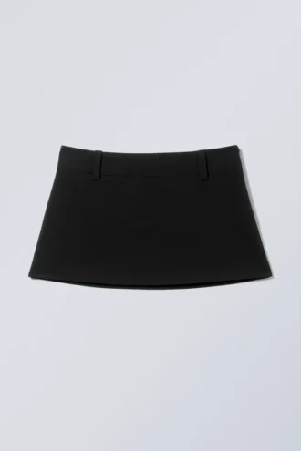 Low Waist Mini Skirt – Black