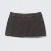 Low Waist Mini Skirt – Washed Black Low Waist Mini Skirt – Washed Black