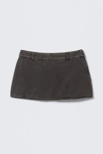 Low Waist Mini Skirt – Washed Black