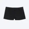 Low Waist Mini Suiting Shorts – Black Low Waist Mini Suiting Shorts – Black