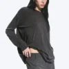 Low Waist Mini Suiting Shorts – Dark Grey Melange Low Waist Mini Suiting Shorts – Dark Grey Melange