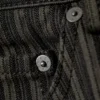 Low Waist Pinstripe Cotton Trousers – Striped Dark Grey Low Waist Pinstripe Cotton Trousers – Striped Dark Grey