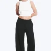 Low Waist Wide Suiting Trousers – Black Low Waist Wide Suiting Trousers – Black