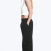 Low Waist Wide Suiting Trousers – Black Low Waist Wide Suiting Trousers – Black