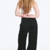 Low Waist Wide Suiting Trousers – Black Low Waist Wide Suiting Trousers – Black