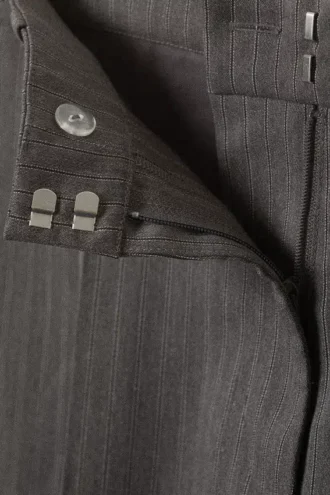 Low Waist Wide Suiting Trousers – Striped Dark Grey