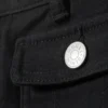 Low Waisted Bootcut Twill Trousers – Black