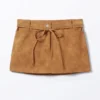 Low Waisted Faux Suede Mini Skirt – Brown Low Waisted Faux Suede Mini Skirt – Brown