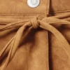 Low Waisted Faux Suede Mini Skirt – Brown Low Waisted Faux Suede Mini Skirt – Brown