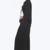 Low-Waisted Loose Fit Suit Trousers – Pinstriped Black Low-Waisted Loose Fit Suit Trousers – Pinstriped Black