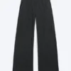 Low-Waisted Loose Fit Suit Trousers – Pinstriped Black Low-Waisted Loose Fit Suit Trousers – Pinstriped Black