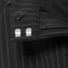 Low-Waisted Loose Fit Suit Trousers – Pinstriped Black Low-Waisted Loose Fit Suit Trousers – Pinstriped Black