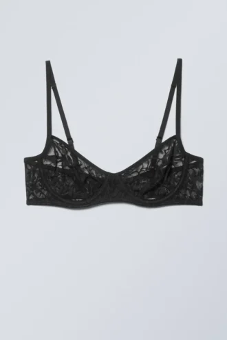 Lucy Lace Underwire Bra – Black