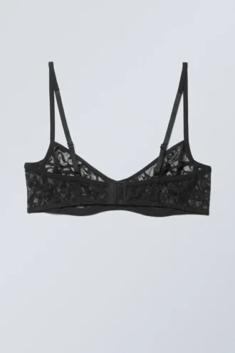 Lucy Lace Underwire Bra – Black