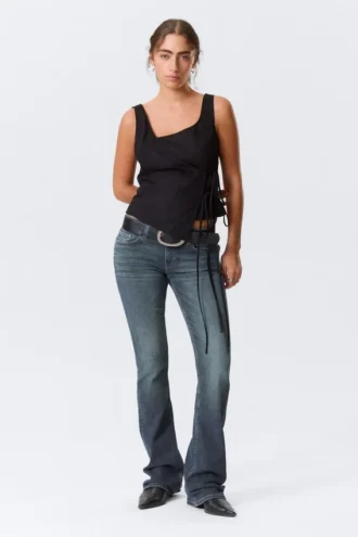 Luna Low Rise Skinny Bootcut Jeans – Blue Hymn – Medium Blue