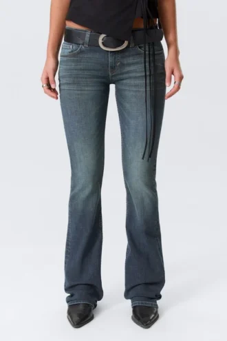 Luna Low Rise Skinny Bootcut Jeans – Blue Hymn – Medium Blue