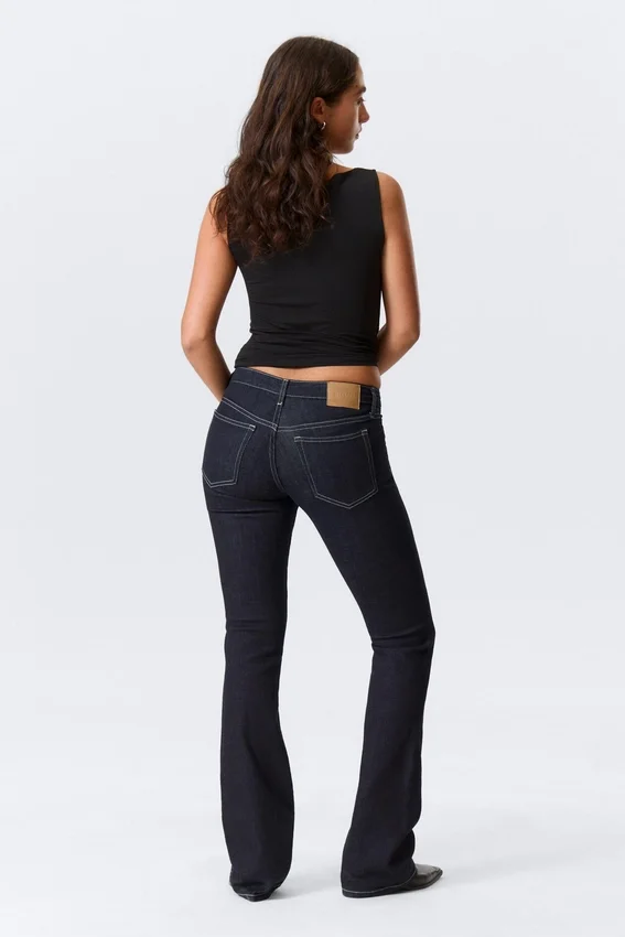 Luna Low Rise Skinny Bootcut Jeans – Blue Rinse – Dark Blue Luna Low Rise Skinny Bootcut Jeans – Blue Rinse – Dark Blue