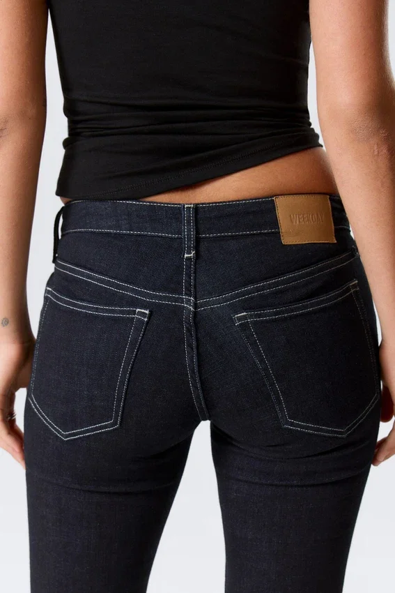 Luna Low Rise Skinny Bootcut Jeans – Blue Rinse – Dark Blue Luna Low Rise Skinny Bootcut Jeans – Blue Rinse – Dark Blue