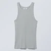 Matheus Rib Tank Top – Light Dusty Grey Matheus Rib Tank Top – Light Dusty Grey