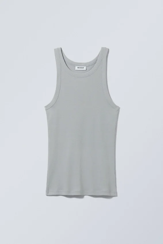 Matheus Rib Tank Top – Light Dusty Grey Matheus Rib Tank Top – Light Dusty Grey