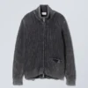 Mattias Regular Cardigan – Washed Black Mattias Regular Cardigan – Washed Black