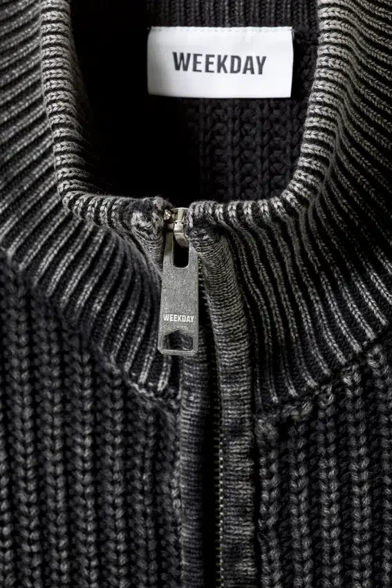 Mattias Regular Cardigan – Washed Black Mattias Regular Cardigan – Washed Black