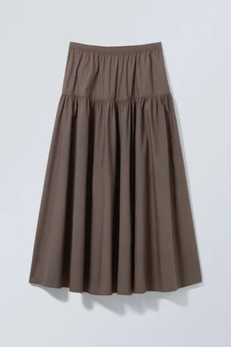 Maxi Cotton Skirt – Dark Mole