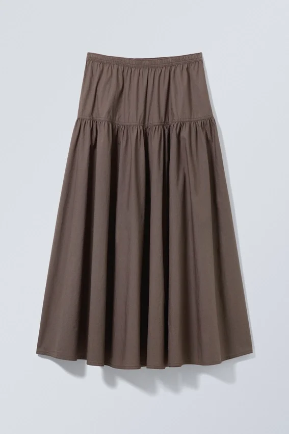Maxi Cotton Skirt – Dark Mole Maxi Cotton Skirt – Dark Mole