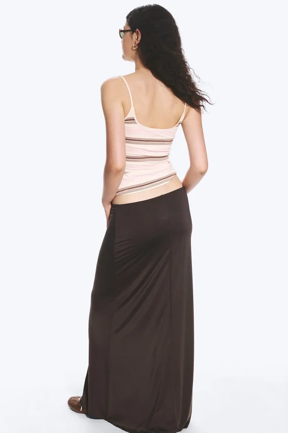Maxi Jersey Skirt – Dark Brown Maxi Jersey Skirt – Dark Brown