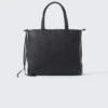 Medium Faux Leather Tote Bag – Dark Medium Faux Leather Tote Bag – Dark