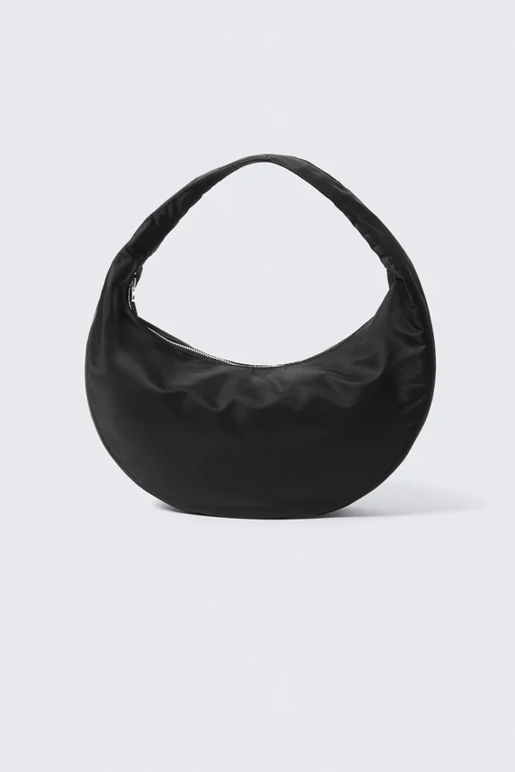 Medium Rounded Shoulder Bag – Black Medium Rounded Shoulder Bag – Black