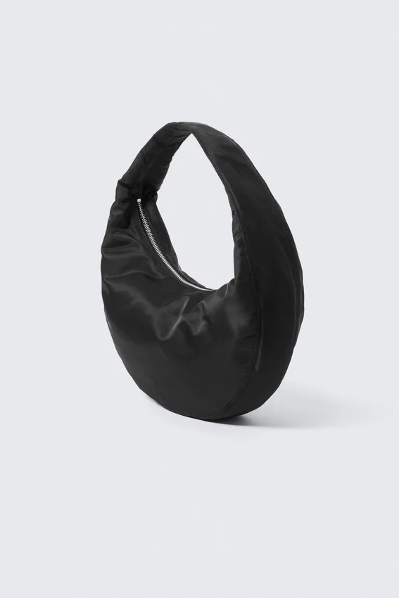 Medium Rounded Shoulder Bag – Black Medium Rounded Shoulder Bag – Black
