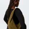 Medium Rounded Shoulder Bag – Dark Khaki Green Medium Rounded Shoulder Bag – Dark Khaki Green