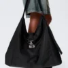 Medium Slouched Clasp Shoulder Bag – Black Medium Slouched Clasp Shoulder Bag – Black