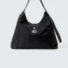 Medium Slouched Clasp Shoulder Bag – Black Medium Slouched Clasp Shoulder Bag – Black