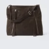 Medium Zip Shoulder Bag – Dark Mole Medium Zip Shoulder Bag – Dark Mole
