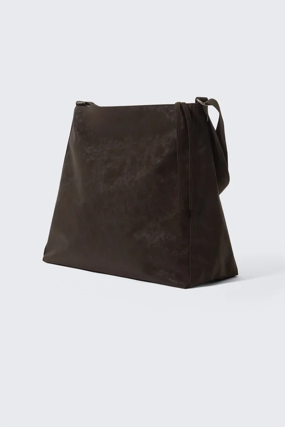 Medium Zip Shoulder Bag – Dark Mole Medium Zip Shoulder Bag – Dark Mole