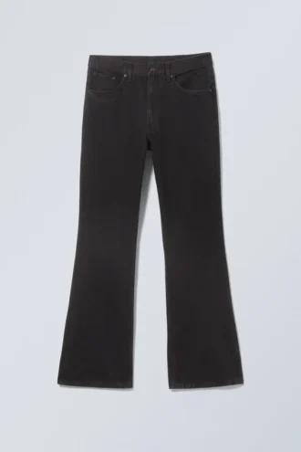 Mercury Mid Rise Relaxed Bootcut Jeans – Black Rinse – Black