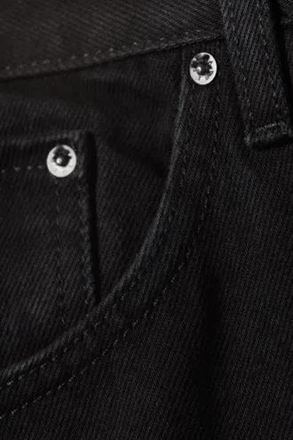 Mercury Mid Rise Relaxed Bootcut Jeans – Black Rinse – Black