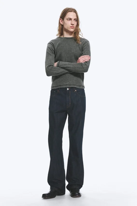 Mercury Mid Rise Relaxed Bootcut Jeans – Blue Rinse – Dark Blue Mercury Mid Rise Relaxed Bootcut Jeans – Blue Rinse – Dark Blue